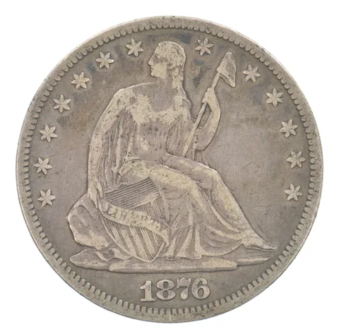 1876-CC Seated Liberty Half Dollar Beautiful Tone *9749