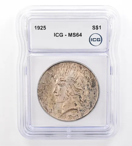 1925 Peace Silver Dollar MS64 ICG Beautiful Tone *7337