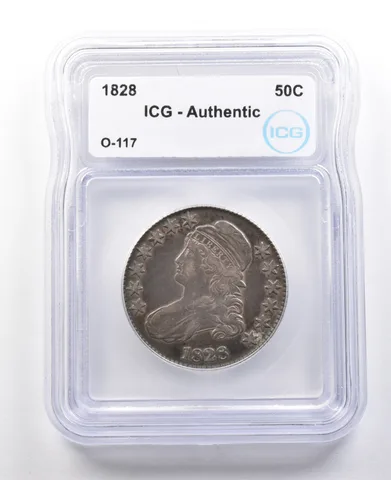 1828 Capped Bust Half Dollar O-117 Authentic ICG *2953