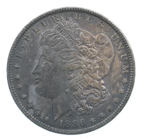 Early - 1886 Morgan Silver Dollar - 90% US Coin *553