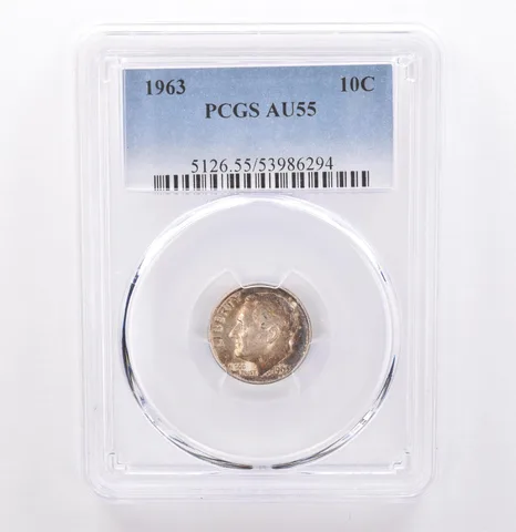 1963 Roosevelt Dime AU55 PCGS Beautiful Tone *9320