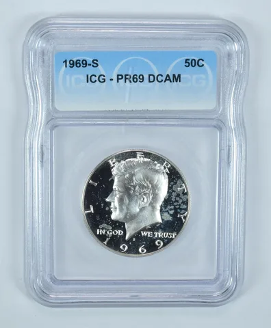1969-S Kennedy Half Dollar PR69 DCAM ICG
