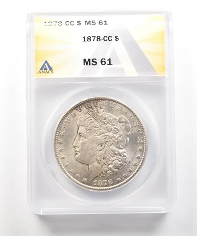 1878-CC Morgan Silver Dollar MS61 ANACS *4343