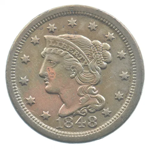 1848 Braided Hair Large Cent *4482