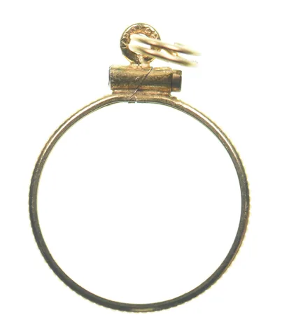 12k 0.7 Gram Gold Filled 15.5mm Coin Bezel Pendant Frame Edge *4982
