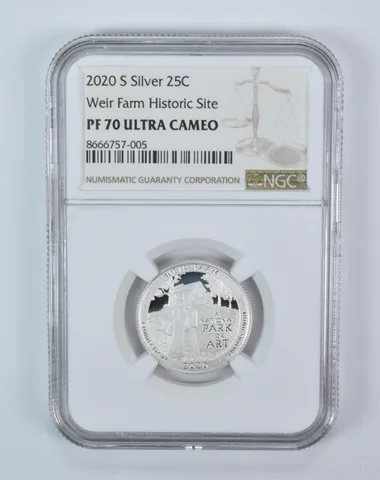 2020-S Washington Quarter ATB Silver Weir Farm PF70 UCAM NGC