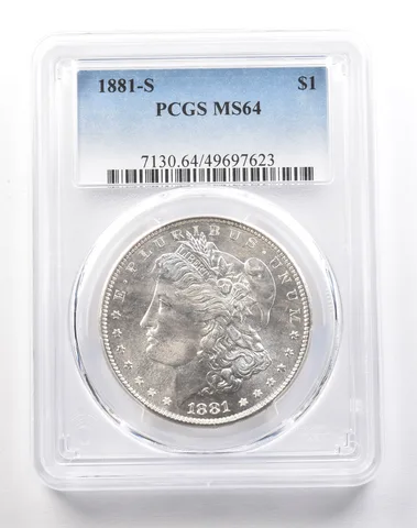 1881-S Morgan Silver Dollar MS64 PCGS PQ a1859