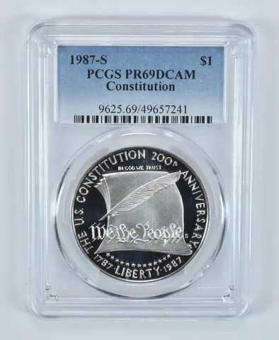 1987-S Constitution Commemorative Dollar PR69 DCAM PCGS Blue Label