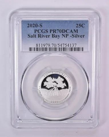 2020-S Washington Quarter ATB Salt River Bay PR70 DCAM PCGS Blue Label