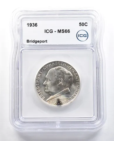 1936 Bridgeport Commemorative Half Dollar MS66 ICG *4862
