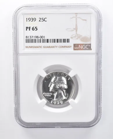 1939 Washington Quarter PF65 NGC Great Contrast *7923