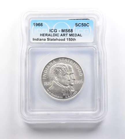 1966 So-Called Half Dollar Indiana Statehood 150th MS68 ICG *7227