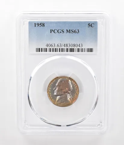 1958 Jefferson Nickel MS63 PCGS Beautiful Tone *2410