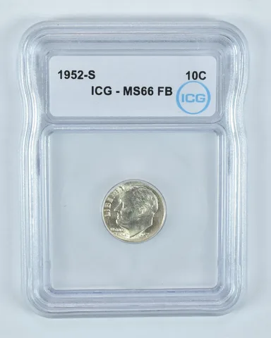 1952-S Roosevelt Dime MS66 FB ICG