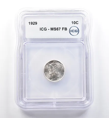 1929 Mercury Dime MS67 FB ICG *0299