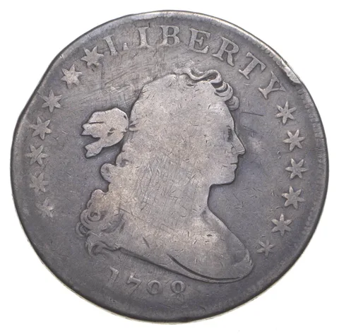 1798 Draped Bust Dollar B-15 - BB-112 Pt 9 - 4 Lines a4075