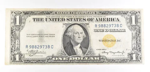 1935 A $1 Silver Certificate North Africa Yellow Seal Fr#2309 WWII *9371