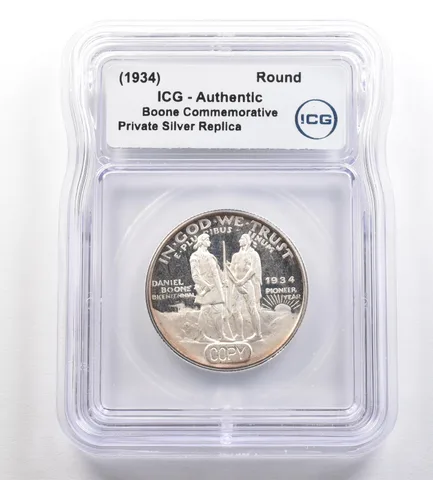 (1934) Boone Commemorative Gallery Silver Half Dollar ICG *4270