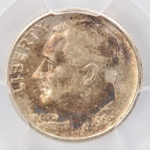 1963 Roosevelt Dime AU53 PCGS Beautiful Tone *0810