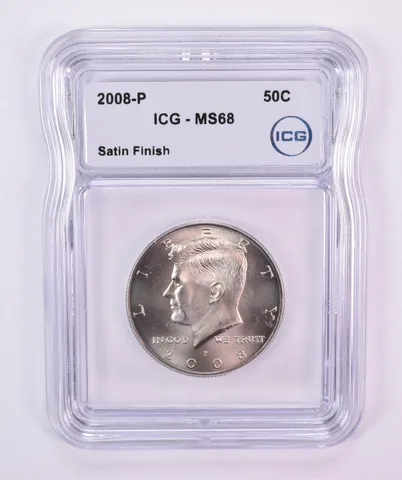 2008-P Kennedy Half Dollar Satin Finish MS68 ICG