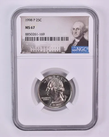1998-P Washington Quarter MS67 NGC Special Label