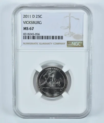 2011-D Washington Quarter Vicksburg America The Beautiful MS67 NGC