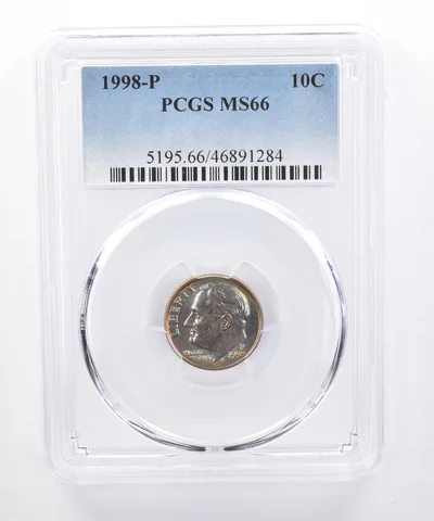 1998-P Roosevelt Dime MS66 PCGS Beautiful Tone *8304