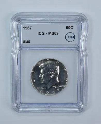 1967 Kennedy Half Dollar SMS MS69 ICG