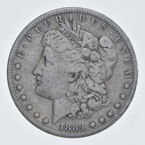 Early - 1884-S Morgan Silver Dollar - 90% US Coin *756