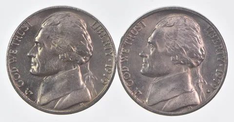 (Set) 1979 P+D Jefferson Nickel Unc Bundle