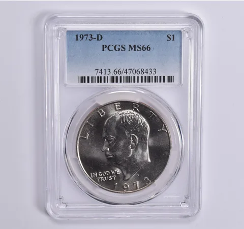 1973-D Eisenhower $1 MS66 PCGS Blue Lbl