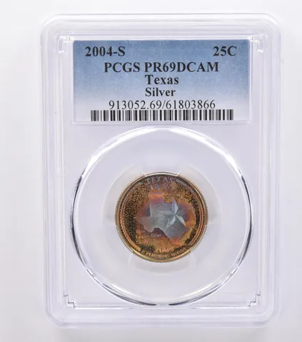 2004-S Washington State Quarter Texas Silver PR69 DCAM PCGS Beautiful Tone *8730