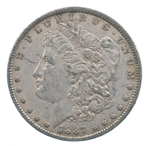 Early - 1887 Morgan Silver Dollar - 90% US Coin *975