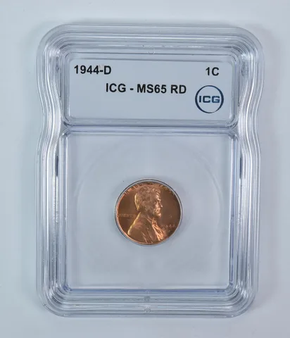 1944-D Lincoln Wheat Cent MS65 RD ICG