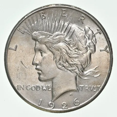 (1) BU 1926-D Peace Silver Dollar $1 Unc MS 90% - Denver Mint