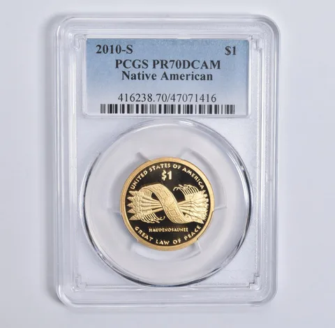 2010-S Sacagawea $1 Great Law of Peace PR70 DCAM PCGS Blue Lbl