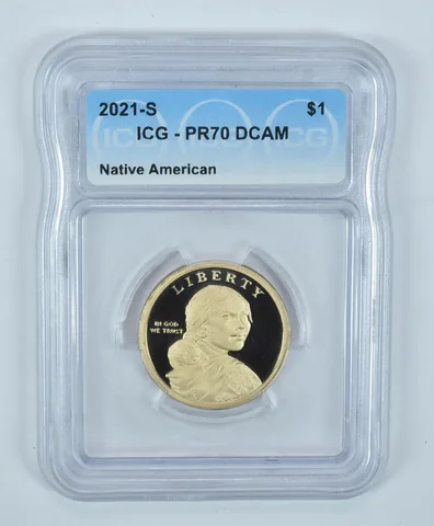 2021-S Sacagawea $1 Natives In Military PR70 DCAM ICG