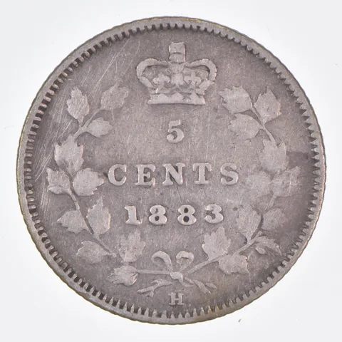 Better Date - 1883 Canada 5 Cents World Coin- Silver *149