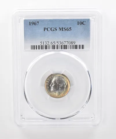 1967 Roosevelt Dime MS65 PCGS Beautiful Tone a1327