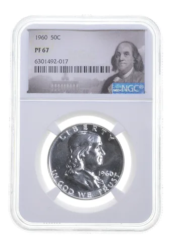 1960 Franklin Half Dollar PF67 NGC - White Coin Spot Free