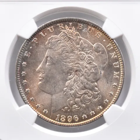 1896 Morgan Silver Dollar MS64 NGC Beautiful Tone *2410