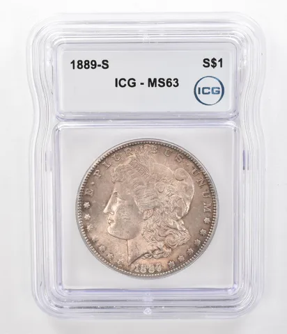 1889-S Morgan Silver Dollar MS63 ICG Beautiful Tone *5183