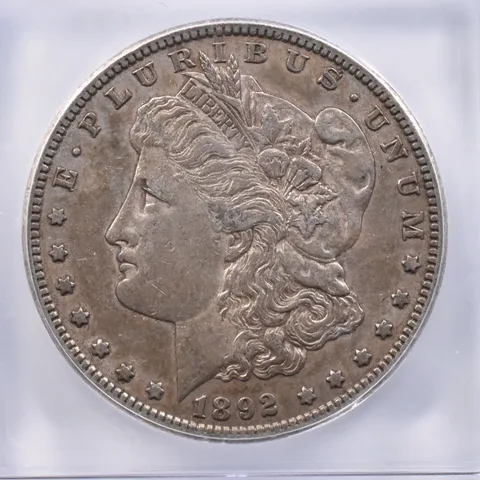 1892-S Morgan Silver Dollar EF45 ICG Beautiful Tone *2396