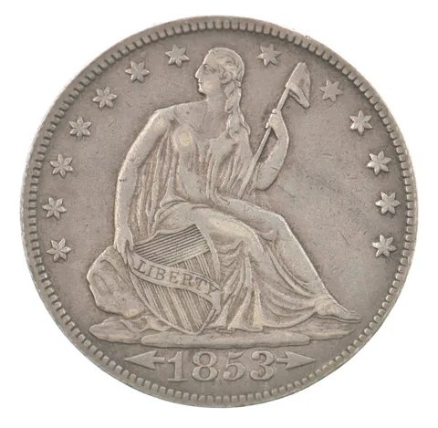 1853 Seated Liberty Half Dollar Arrows Beautiful Tone *7562