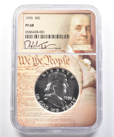 1955 Franklin Half Dollar Rick Tomaska PF68 NGC *1762