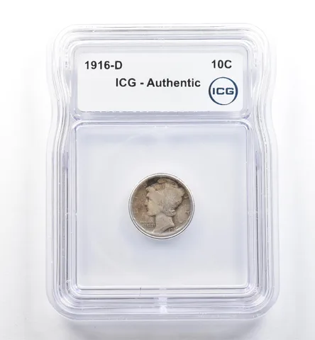 1916-D Mercury Dime Authentic ICG *6479