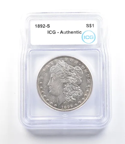 1892-S Morgan Silver Dollar Authentic ICG *9669