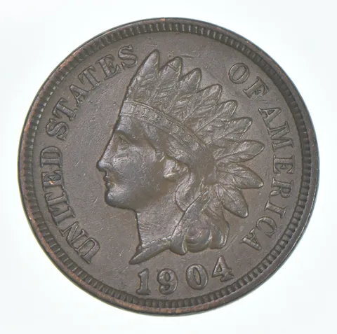 XF 1904 Indian Head Copper Cent Penny - High Grade Sample