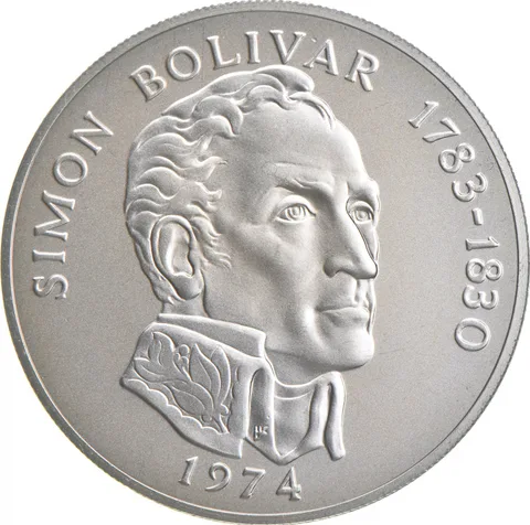 1974 Panama 20 Balboas Unc - 925 Sterling Silver - 129.59 Grams
