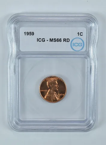 1959 Lincoln Memorial Cent MS66 RD ICG